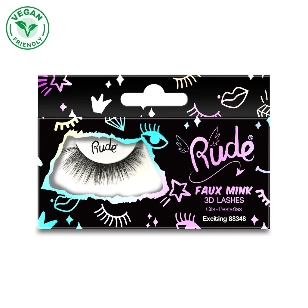 Rude Cosmetics Essential Faux Mink 3D Lashes - Everyday Faux Mink Lashes